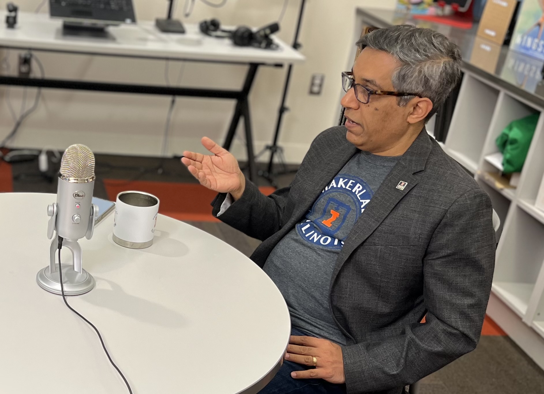 Vishal with microphone