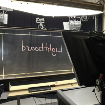 A look at the lightboard and camera