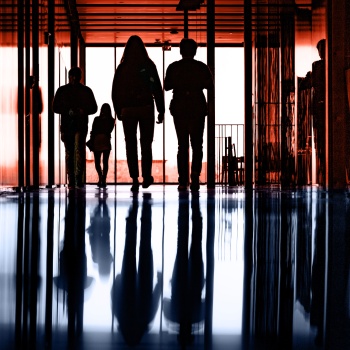 Students walking around the Campus Instructional Facility
